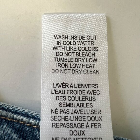 Good American Womens Good Curves Straight Button Fly Jeans Split Hem size 4 27 - Picture 12 of 13